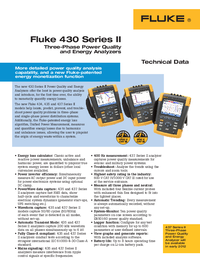Thumbnail of document Data Sheet - 435 Series II Power Quality and Energy Analyzer